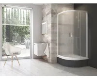 Ravak sprchový kout čtvrtkruh BLCP4-90 SABINA bílá+Grape