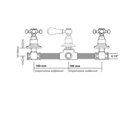 SAPHO ANTEA podomítková sprchová baterie, 2 výstupy, zlato (6)