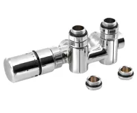 SAPHO TWIN COMBI připojovací sada ventilů termostatická pro středové připojení, levá, chrom