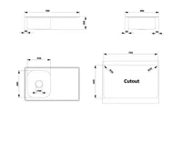 AQUALINE Nerezový vestavný dřez s odkapem 78x18x48cm (9)
