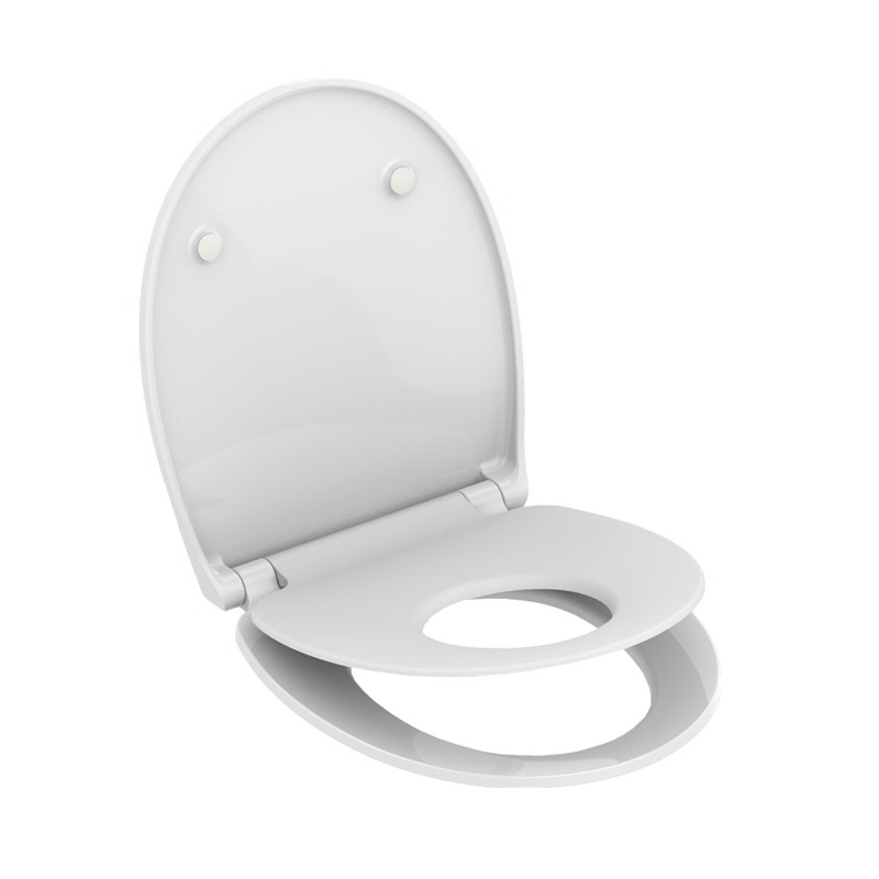 Samozavírací WC sedátko, duroplast, bílé, s odnímatelnými panty CLICK