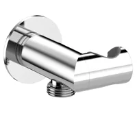 SAPHO Držák sprchy kulatý, otočný, s vyústěním, chrom