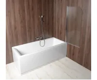 AQUALINE VILMA vanová zástěna 600x1400mm, chrom, pravá, sklo matné (3)