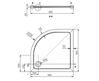 GELCO AKCE čtvrtkruhová sprchová zástěna 900x900x1900mm, čiré sklo (11)