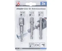 BGS Adaptéry pro el. nářadí 1/4", 3/8", 1/2" (1)