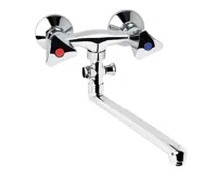 Nástěnná baterie do byt. jádra, Kasia, 100 mm, s ramínkem 300 mm, bez příslušenství, chrom Nástěnná baterie do byt. jádra, Kasia, 100 mm, s ramínkem 300 mm, bez příslušenství, chrom