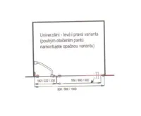 PROFI-RICH sprchové dveře  90x190 - chrom - sklo - čiré (1)