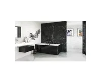 POLYSAN MARLENE CURVE L MONOLITH obdélníková vana 185x85x63cm, bílá/černá (1)