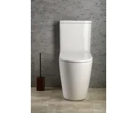 SAPHO TURKU WC kombi, zvýšený sedák, Rimless, spodní/zadní odpad, bílá (5)