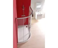 GELCO RIVA sprchová vanička z litého mramoru, čtvrtkruh 100x80cm, pravá, bílá (5)