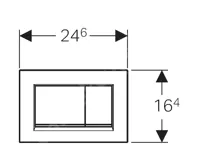 GEBERIT ovládací tlačítko  Sigma30 - bílá/chrom lesk (1)