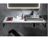 SAPHO PLATO deska Rockstone 1100x24x500mm, bílá mat (4)