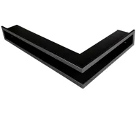 HS Flamingo Krbová mřížka OTEVŘENÁ rohová pravá 60x40x6 cm, černý mat