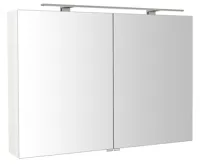 SAPHO RIWA galerka s LED osvětlením, 101x70x17cm, bílá lesk