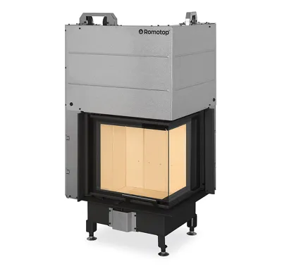 ROMOTOP Krbová vložka HEAT Pravé 3G L 50.51.40.21 rohové s výsuvnými dvířky a děleným sklem