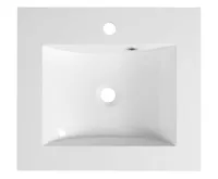 SAPHO YUKON umyvadlo, litý mramor, 50x45cm, bílá (5)