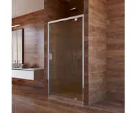 LIMA Sprchové dveře, pivotové, 90x190 cm, chrom ALU, sklo Point 6 mm (1)