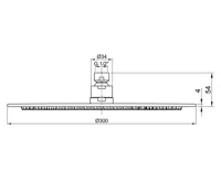 SAPHO MINIMAL hlavová sprcha, průměr 300mm, nerez mat (6)