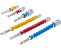 BGS Sada adaptérů pro vrtačky,  barevné,  vnější šestihran 6,3 mm (1/4"),  vnější šestihran 6, (1)