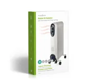 Přenosný Olejový Radiátor | 800 / 1200 / 2000 W | 9 Fins | Nastavitelný termostat | 3 Nastavení Teploty | Ochrana proti převrácení | Bílá (12)