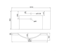 Opto, koupelnová skříňka, umyvadlo z litého mramoru, bílá/dub, 2 zásuvky, 1010x580x458 mm (3)