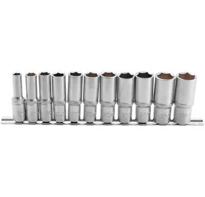 BGS Hlavice nástrčné 3/8" 8,0-19,0 mm, prodloužené, na kolejnici