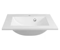 SAPHO YUKON umyvadlo, litý mramor, 50x45cm, bílá (4)