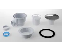 AQUALINE Vaničkový sifon, průměr 90mm, DN40, krytka ABS/chrom (3)