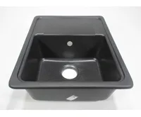 GRANISIL CORTES 570.5 Granitový dřez s odkapem, černý (6)