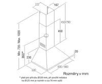 CATA Odsavač par BETA VL3 Nerez 600mm (1)