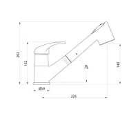 AQUALINE Stojánková dřezová baterie s výsuvnou sprškou, chrom (5)