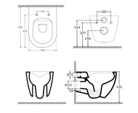 ISVEA INFINITY závěsná WC mísa, Rimless, 36,5x53cm, bílá (11)