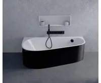 POLYSAN PROJEKTA DL MONOLITH nástěnná stojící vana 156x77x60cm, bílá/černá (4)