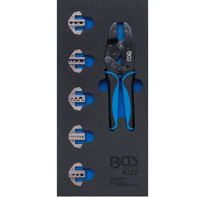 BGS Modul - kleště krimpovací s 5 páry lisovacích čelistí, sada 11 dílů
