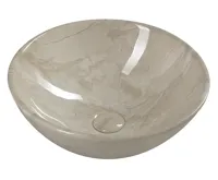 SAPHO DALMA keramické umyvadlo na desku, Ø 42 cm, marfil