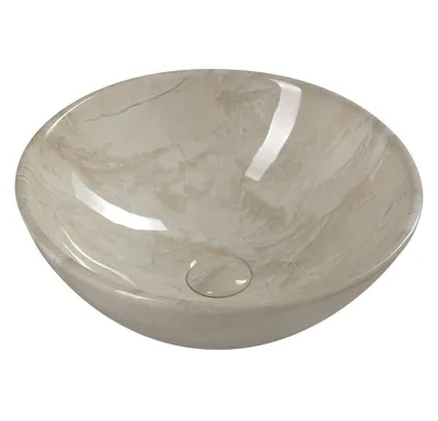 SAPHO DALMA keramické umyvadlo na desku, Ø 42cm, marfil