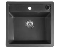 SAPHO Granitový vestavný dřez mono, 53x50cm, černá