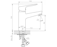 BRUCKNER SCHMITZ stojánková umyvadlová baterie, chrom (5)
