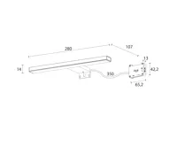 SAPHO ESTHER 2 LED svítidlo, 6 W, 280x14x107 mm, IP44, černá (7)