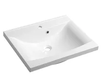 SAPHO LUCIOLA umyvadlo, litý mramor, 60x48cm, bílá