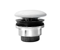 GSI GSI umyvadlová výpust 5/4“, neuzavíratelná, keramická zátka, 5-65mm, bílá ExtraGlaze