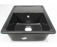 GRANISIL BAIRO 565.5 Granitový dřez s odkapem, černý (8)