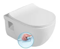 SAPHO BRILLA závěsná WC mísa, Rimless, 36,5x53cm, bílá SAPHO BRILLA závěsná WC mísa, Rimless, 36,5x53cm, bílá