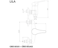 LILA baterie CBEE601A03 sprchová nástěnná 100 mm bez příslušenství (1)