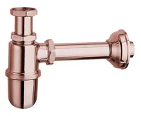 SAPHO RETRO umyvadlový sifon 5/4&quot;, odpad 32 mm, růžové zlato