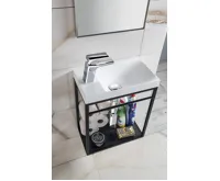 SAPHO AGOS umývátko, litý mramor, 40x22cm, levé/pravé, bílá (9)