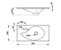SAPHO AQUA umývátko 50,5x25cm, litý mramor, bílá (9)