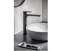 SAPHO SPY stojánková umyvadlová baterie vysoká, prodloužená hubice, černá mat (4)