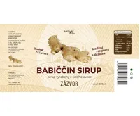 Nature NoTea s.r.o. Babiččin sirup - Zázvor 0.5l (1)