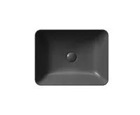 GSI SAND/NUBES keramické umyvadlo na desku 50x38cm, černá mat (1)